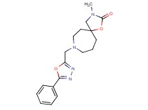 3-methyl-8-[(5-phenyl-1,3,4-oxadiazol-2-yl)methyl]-1-oxa-3,8-diazaspiro[4.6]undecan-2-one