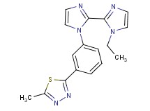 1-ethyl-1'-[3-(5-methyl-1,3,4-thiadiazol-2-yl)phenyl]-1H,1'H-2,2'-biimidazole