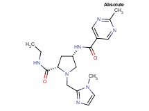 N-{(3S,5S)-5-[(ethylamino)carbonyl]-1-[(1-methyl-1H-imidazol-2-yl)methyl]pyrrolidin-3-yl}-2-methylpyrimidine-5-carboxamide