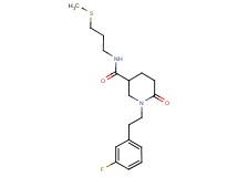 1-[2-(3-fluorophenyl)ethyl]-N-[3-(methylthio)propyl]-6-oxo-3-piperidinecarboxamide