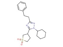 1-cyclohexyl-5-(1,1-dioxidotetrahydro-3-thienyl)-3-(2-phenylethyl)-1H-1,2,4-triazole