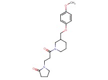 1-(3-{3-[(4-methoxyphenoxy)methyl]-1-piperidinyl}-3-oxopropyl)-2-pyrrolidinone
