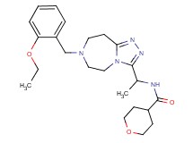 N-{1-[7-(2-ethoxybenzyl)-6,7,8,9-tetrahydro-5H-[1,2,4]triazolo[4,3-d][1,4]diazepin-3-yl]ethyl}tetrahydro-2H-pyran-4-carboxamide