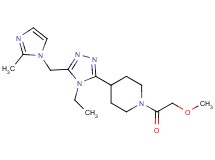 4-{4-ethyl-5-[(2-methyl-1H-imidazol-1-yl)methyl]-4H-1,2,4-triazol-3-yl}-1-(methoxyacetyl)piperidine
