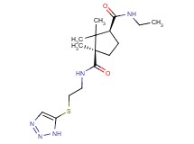 (1R*,3S*)-N~3~-ethyl-1,2,2-trimethyl-N~1~-[2-(1H-1,2,3-triazol-5-ylthio)ethyl]cyclopentane-1,3-dicarboxamide