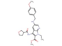 methyl 1-ethyl-5-[(4-methoxybenzyl)amino]-3-[(tetrahydro-3-furanylcarbonyl)amino]-1H-pyrrolo[2,3-b]pyridine-2-carboxylate
