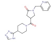 1-(2-pyridinylmethyl)-4-{[4-(4H-1,2,4-triazol-3-yl)-1-piperidinyl]carbonyl}-2-pyrrolidinone