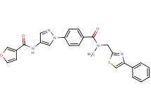 N-{1-[4-({methyl[(4-phenyl-1,3-thiazol-2-yl)methyl]amino}carbonyl)phenyl]-1H-pyrazol-4-yl}-3-furamide