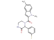 4-[(1,5-dimethyl-1H-indol-2-yl)carbonyl]-3-(3-fluorophenyl)piperazin-2-one