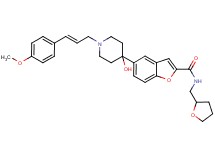 5-{4-hydroxy-1-[(2E)-3-(4-methoxyphenyl)-2-propen-1-yl]-4-piperidinyl}-N-(tetrahydro-2-furanylmethyl)-1-benzofuran-2-carboxamide