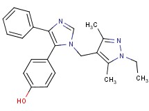 4-{1-[(1-ethyl-3,5-dimethyl-1H-pyrazol-4-yl)methyl]-4-phenyl-1H-imidazol-5-yl}phenol