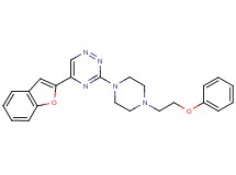 5-(1-benzofuran-2-yl)-3-[4-(2-phenoxyethyl)-1-piperazinyl]-1,2,4-triazine