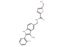 N-{[2-(2-fluorophenyl)-3-methyl-1H-indol-5-yl]methyl}-5-(hydroxymethyl)-2-furamide