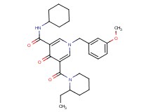 N-cyclohexyl-5-[(2-ethyl-1-piperidinyl)carbonyl]-1-(3-methoxybenzyl)-4-oxo-1,4-dihydro-3-pyridinecarboxamide