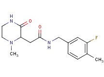 N-(3-fluoro-4-methylbenzyl)-2-(1-methyl-3-oxo-2-piperazinyl)acetamide