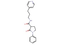 2-oxo-1-phenyl-N-[3-(4-pyridinyl)propyl]-3-pyrrolidinecarboxamide