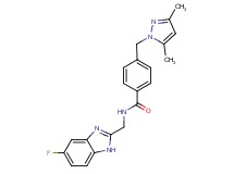 4-[(3,5-dimethyl-1H-pyrazol-1-yl)methyl]-N-[(5-fluoro-1H-benzimidazol-2-yl)methyl]benzamide