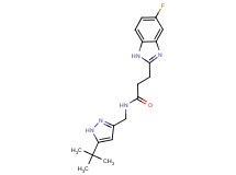 N-[(5-tert-butyl-1H-pyrazol-3-yl)methyl]-3-(5-fluoro-1H-benzimidazol-2-yl)propanamide