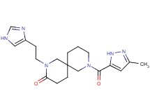 2-[2-(1H-imidazol-4-yl)ethyl]-8-[(3-methyl-1H-pyrazol-5-yl)carbonyl]-2,8-diazaspiro[5.5]undecan-3-one
