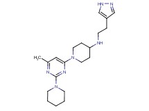 1-(6-methyl-2-piperidin-1-ylpyrimidin-4-yl)-N-[2-(1H-pyrazol-4-yl)ethyl]piperidin-4-amine