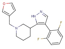 3-[4-(2,6-difluorophenyl)-1H-pyrazol-5-yl]-1-(3-furylmethyl)piperidine