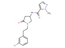 N-{1-[2-(3-chlorophenyl)ethyl]-5-oxo-3-pyrrolidinyl}-1-methyl-1H-pyrazole-5-carboxamide