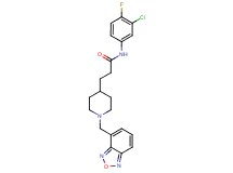 3-[1-(2,1,3-benzoxadiazol-4-ylmethyl)-4-piperidinyl]-N-(3-chloro-4-fluorophenyl)propanamide