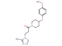 4-(4-methoxyphenoxy)-1-[3-(5-methyl-1H-tetrazol-1-yl)propanoyl]piperidine