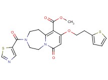 methyl 7-oxo-3-(1,3-thiazol-5-ylcarbonyl)-9-[2-(2-thienyl)ethoxy]-1,2,3,4,5,7-hexahydropyrido[1,2-d][1,4]diazepine-10-carboxylate