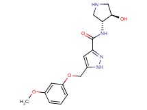 N-[(3R*,4R*)-4-hydroxypyrrolidin-3-yl]-5-[(3-methoxyphenoxy)methyl]-1H-pyrazole-3-carboxamide