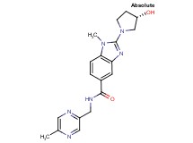 2-[(3S)-3-hydroxy-1-pyrrolidinyl]-1-methyl-N-[(5-methyl-2-pyrazinyl)methyl]-1H-benzimidazole-5-carboxamide