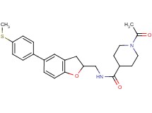 1-acetyl-N-({5-[4-(methylthio)phenyl]-2,3-dihydro-1-benzofuran-2-yl}methyl)-4-piperidinecarboxamide