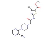 methyl 2-({[4-(3-cyanopyrazin-2-yl)piperazin-1-yl]acetyl}amino)-4-methyl-1,3-thiazole-5-carboxylate