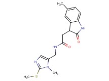 N-{[1-methyl-2-(methylthio)-1H-imidazol-5-yl]methyl}-2-(5-methyl-2-oxo-2,3-dihydro-1H-indol-3-yl)acetamide