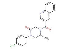 1-(4-chlorophenyl)-5-methyl-4-(3-quinolinylcarbonyl)-2-piperazinone