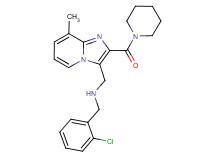 (2-chlorobenzyl){[8-methyl-2-(1-piperidinylcarbonyl)imidazo[1,2-a]pyridin-3-yl]methyl}amine