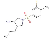 (3R*,4S*)-1-[(3-fluoro-4-methylphenyl)sulfonyl]-4-propylpyrrolidin-3-amine