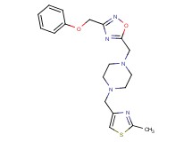 1-[(2-methyl-1,3-thiazol-4-yl)methyl]-4-{[3-(phenoxymethyl)-1,2,4-oxadiazol-5-yl]methyl}piperazine