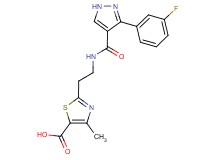 2-[2-({[3-(3-fluorophenyl)-1H-pyrazol-4-yl]carbonyl}amino)ethyl]-4-methyl-1,3-thiazole-5-carboxylic acid