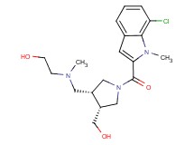 2-[{[(3R*,4R*)-1-[(7-chloro-1-methyl-1H-indol-2-yl)carbonyl]-4-(hydroxymethyl)pyrrolidin-3-yl]methyl}(methyl)amino]ethanol