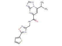7-isopropyl-N-{[5-(2-thienyl)-1,2,4-oxadiazol-3-yl]methyl}[1,2,4]triazolo[1,5-a]pyrimidine-5-carboxamide