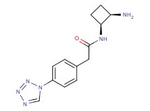 N-[(1S*,2R*)-2-aminocyclobutyl]-2-[4-(1H-tetrazol-1-yl)phenyl]acetamide