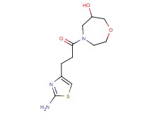4-[3-(2-amino-1,3-thiazol-4-yl)propanoyl]-1,4-oxazepan-6-ol