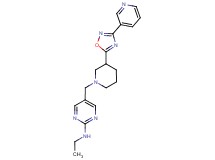N-ethyl-5-{[3-(3-pyridin-3-yl-1,2,4-oxadiazol-5-yl)piperidin-1-yl]methyl}pyrimidin-2-amine