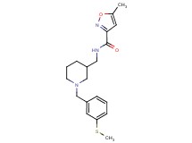 5-methyl-N-({1-[3-(methylthio)benzyl]-3-piperidinyl}methyl)-3-isoxazolecarboxamide