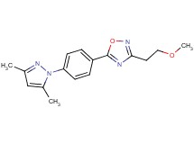 5-[4-(3,5-dimethyl-1H-pyrazol-1-yl)phenyl]-3-(2-methoxyethyl)-1,2,4-oxadiazole