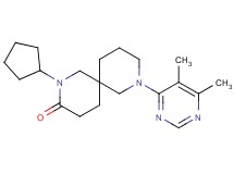 2-cyclopentyl-8-(5,6-dimethyl-4-pyrimidinyl)-2,8-diazaspiro[5.5]undecan-3-one