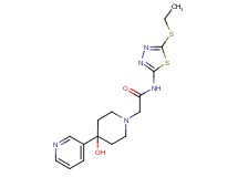 N-[5-(ethylthio)-1,3,4-thiadiazol-2-yl]-2-(4-hydroxy-4-pyridin-3-ylpiperidin-1-yl)acetamide
