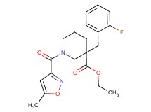 ethyl 3-(2-fluorobenzyl)-1-[(5-methyl-3-isoxazolyl)carbonyl]-3-piperidinecarboxylate