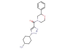 (cis-4-{4-[(2-phenylmorpholin-4-yl)carbonyl]-1H-1,2,3-triazol-1-yl}cyclohexyl)amine